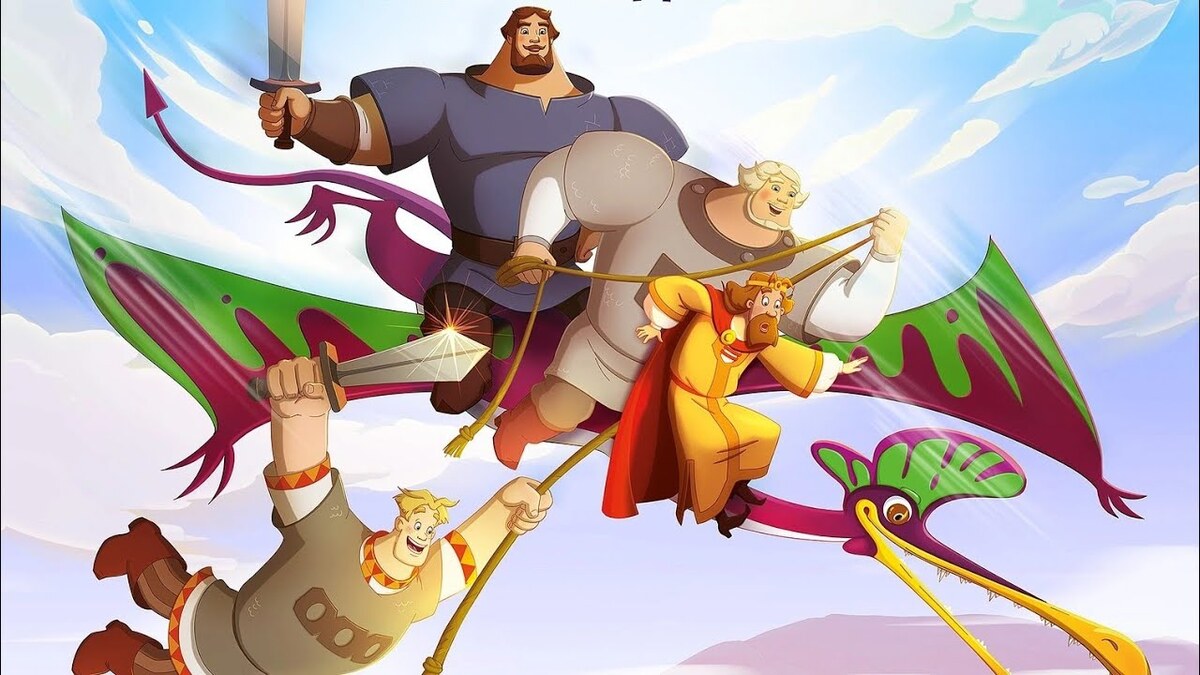 Кадр из мультфильма «Три богатыря и Пуп Земли»