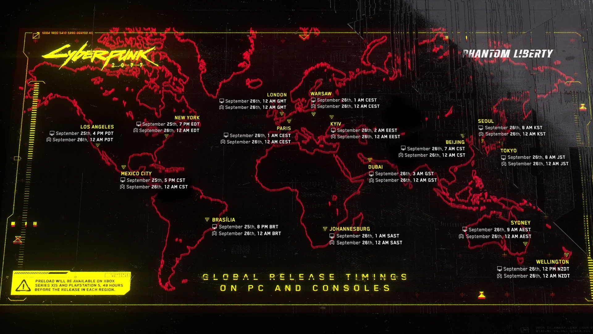 CD Projekt RED раскрыла точное время запуска Cyberpunk 2077 Phantom Liberty - фото 1