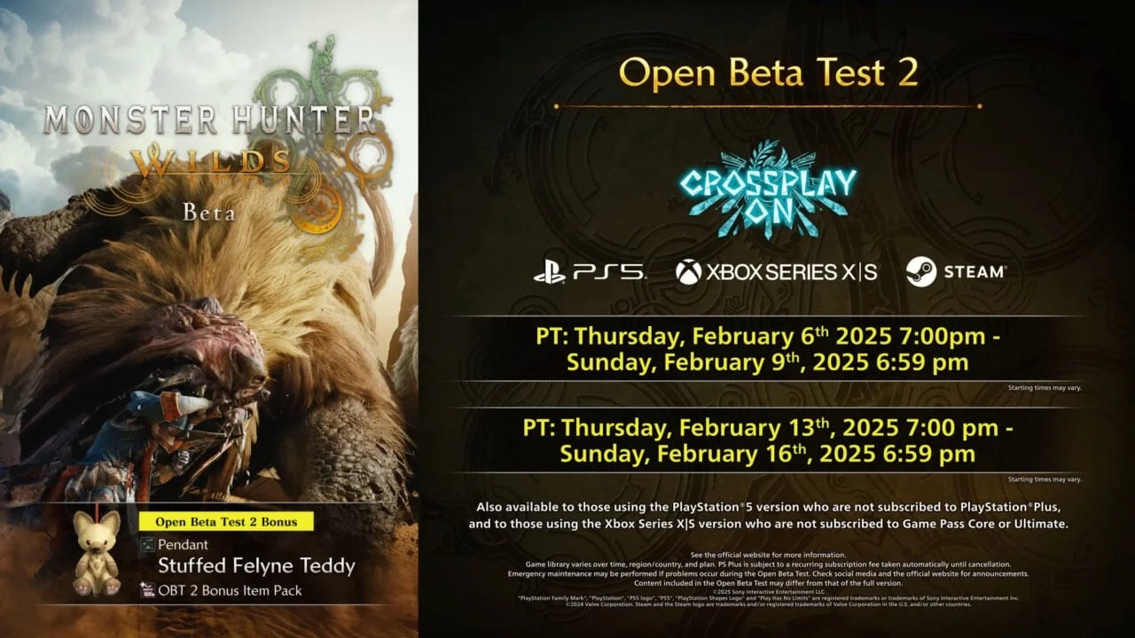 Вторая открытая бета Monster Hunter Wilds пройдёт в феврале - изображение 1 Вторая открытая бета Monster Hunter Wilds пройдёт в феврале - фото 1