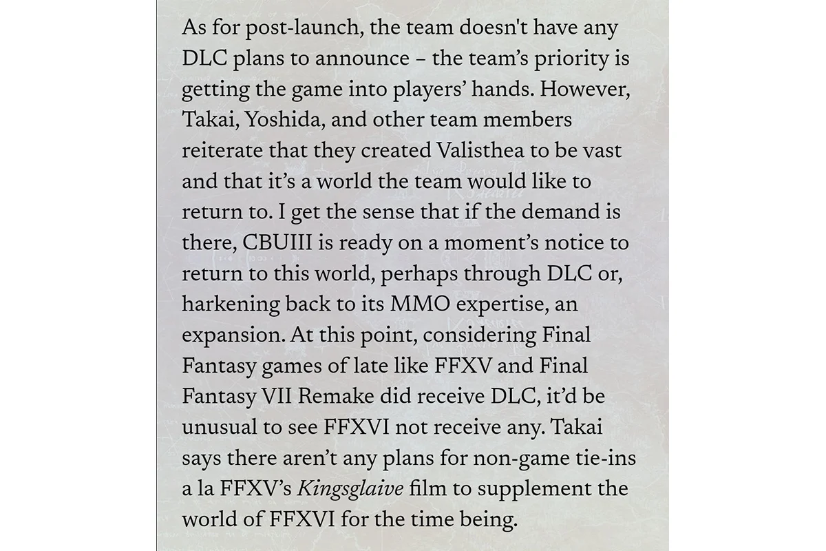 Создатели Final Fantasy 16 рассказали о будущей поддержке игры после релиза - фото 1