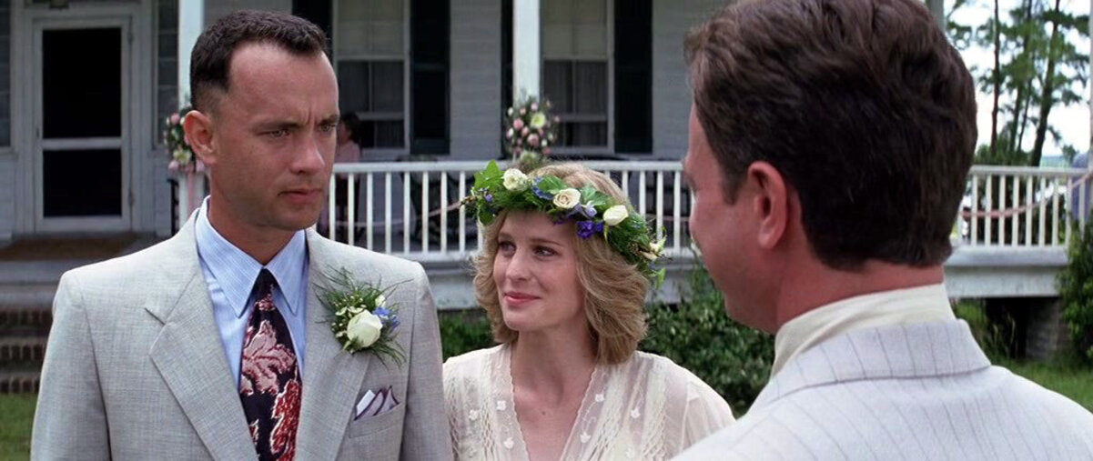 Том Хэнкс и Робин Райт на кадре из фильма «Форрест Гамп»