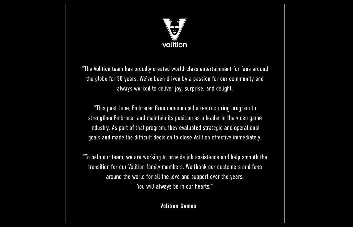 Создавшая Saints Row и Red Faction студия Volition закрылась - фото 1
