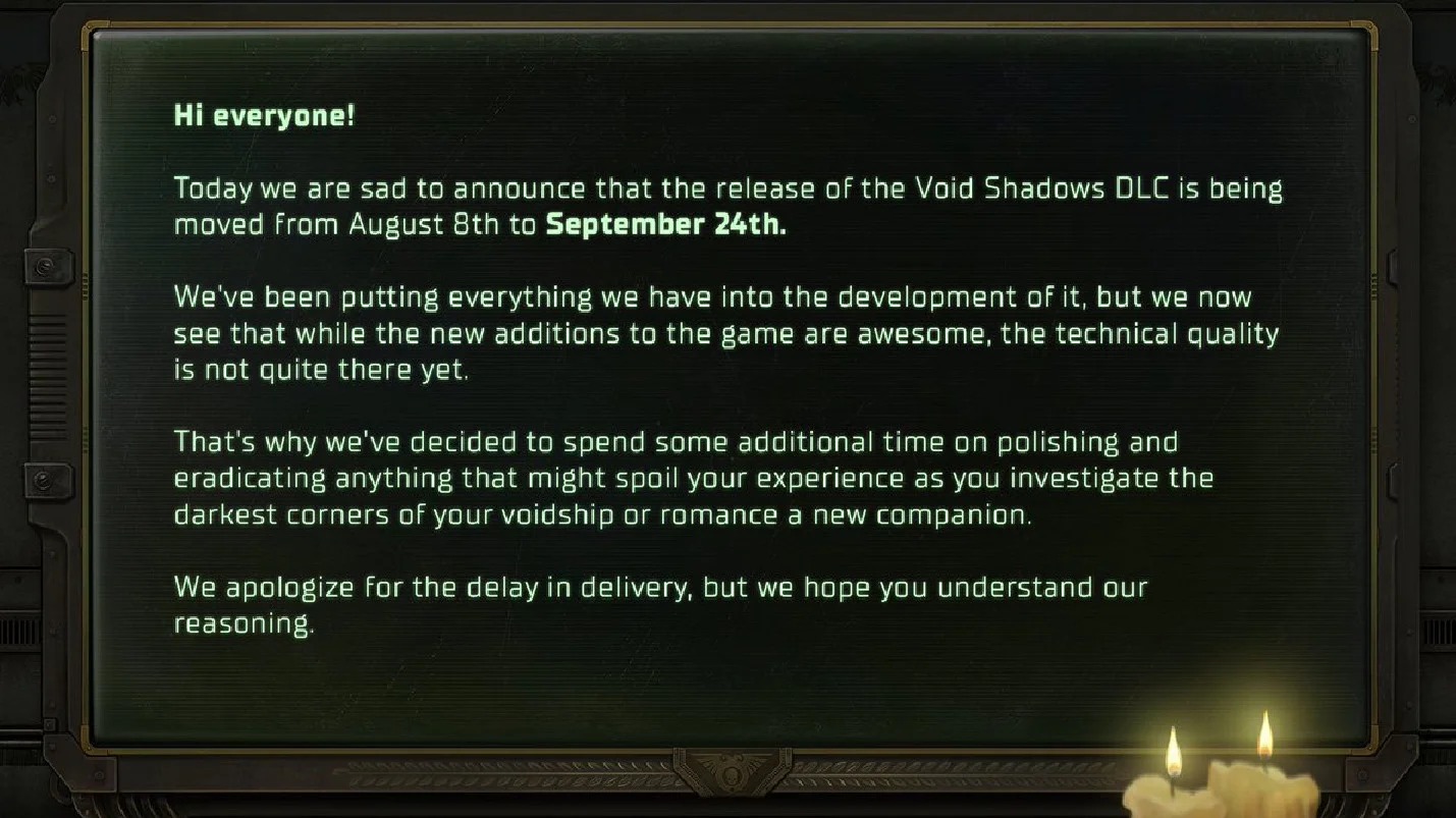 Дополнение Void Shadows для WH40K: Rogue Trader перенесли на сентябрь - изображение 1 Дополнение Void Shadows для WH40K: Rogue Trader перенесли на сентябрь - фото 1