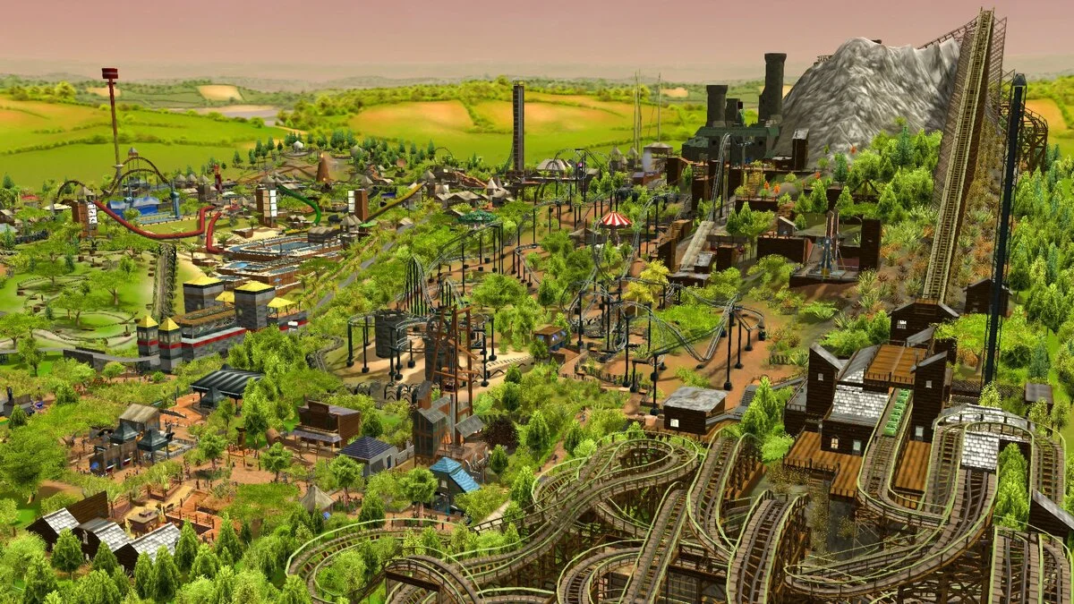 Скриншот игры RollerCoaster Tycoon 3