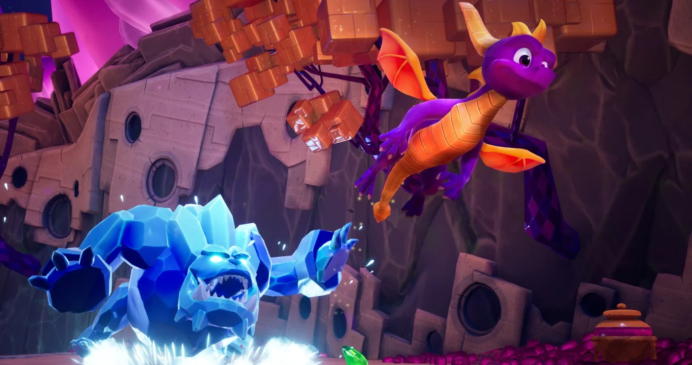 ##  

В Spyro бои не играли главную роль: больше времени отнимает исследование локаций, решение головоломок и акробатика // Скриншот с официальной страницы игры в Steam
