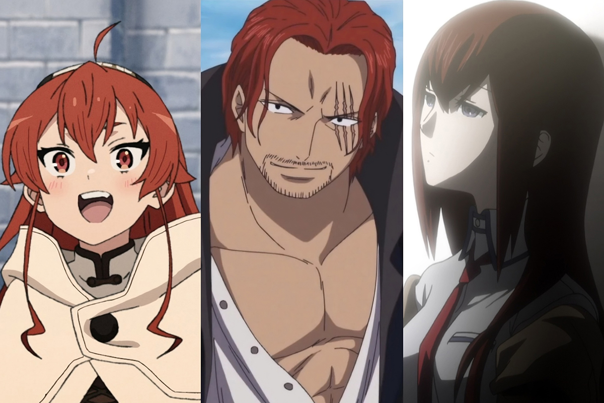 Примеры: Эрис Бореас Грейрат из «Реинкарнации безработного», Шанкс из «Ван-пис», Курису Макисэ из «Врат Штейна»