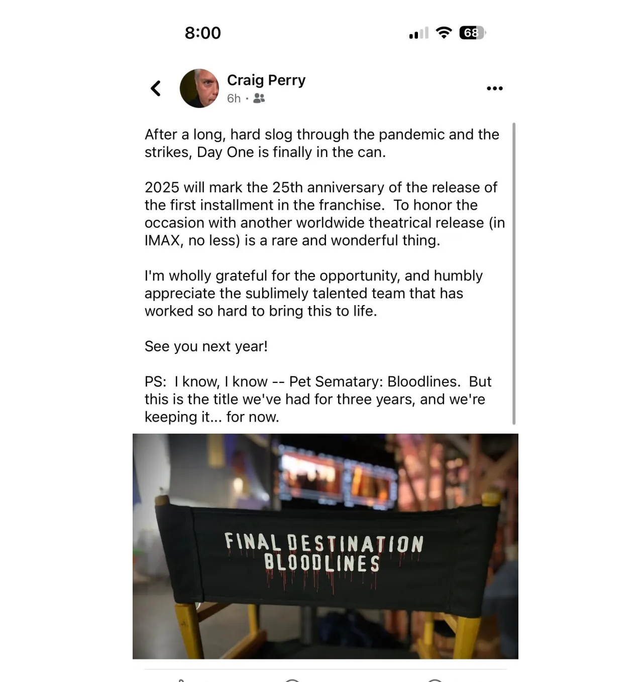 Шестой «Пункт назначения» получит подзаголовок «Кровные узы» - фото 1