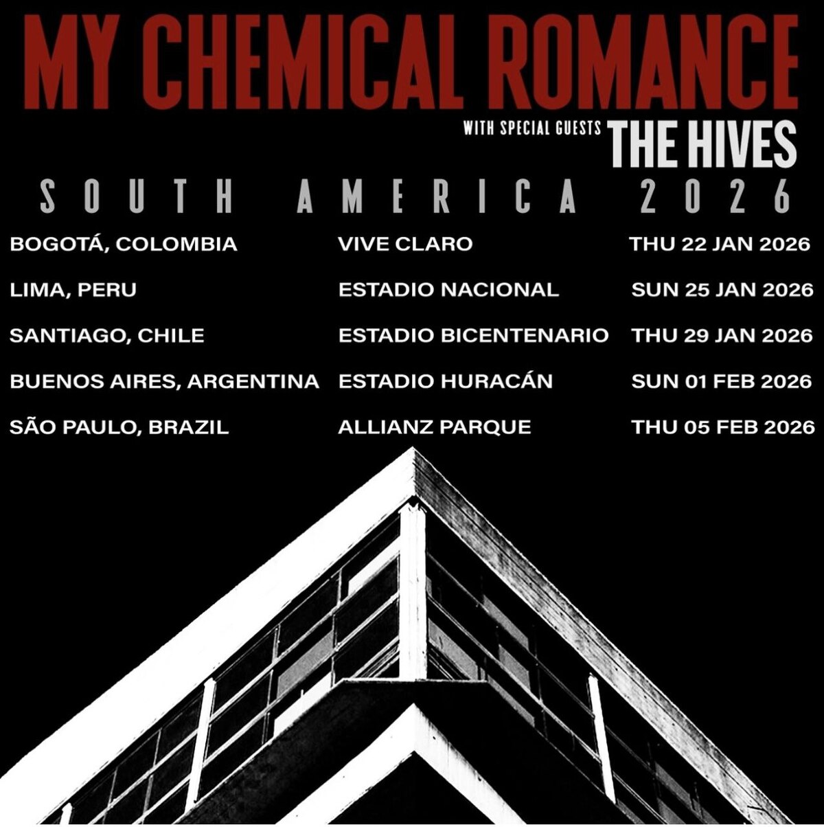 My Chemical Romance возвращаются в Азию с туром 2026 года — впервые за 10 лет - фото 2