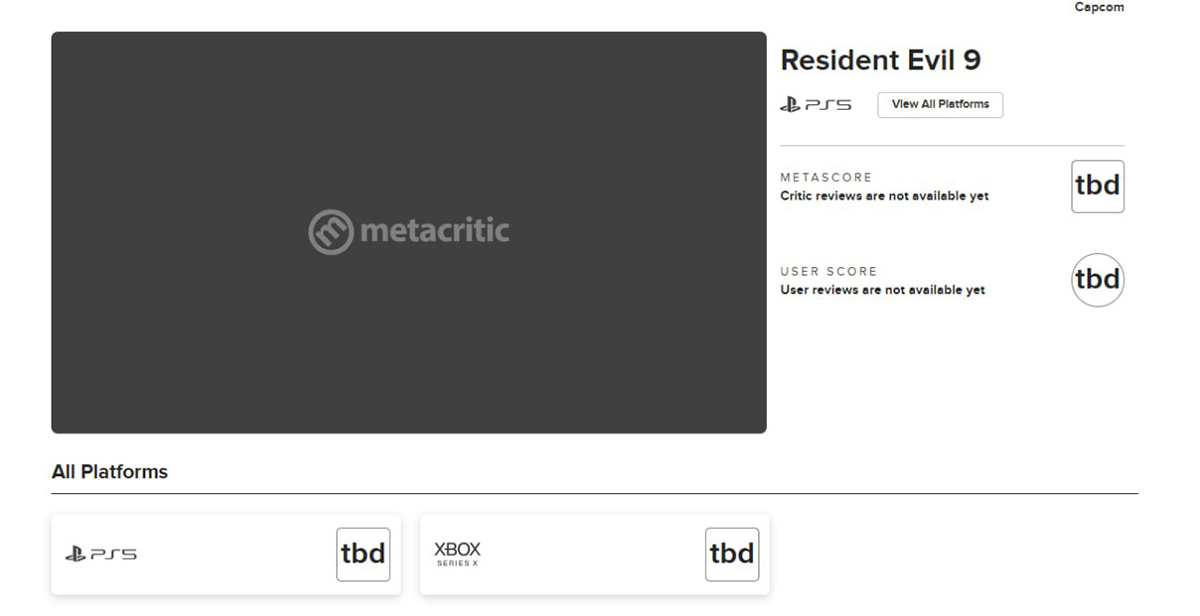 Страница Resident Evil 9 появилась на Metacritic - изображение 1 Страница Resident Evil 9 появилась на Metacritic - фото 1