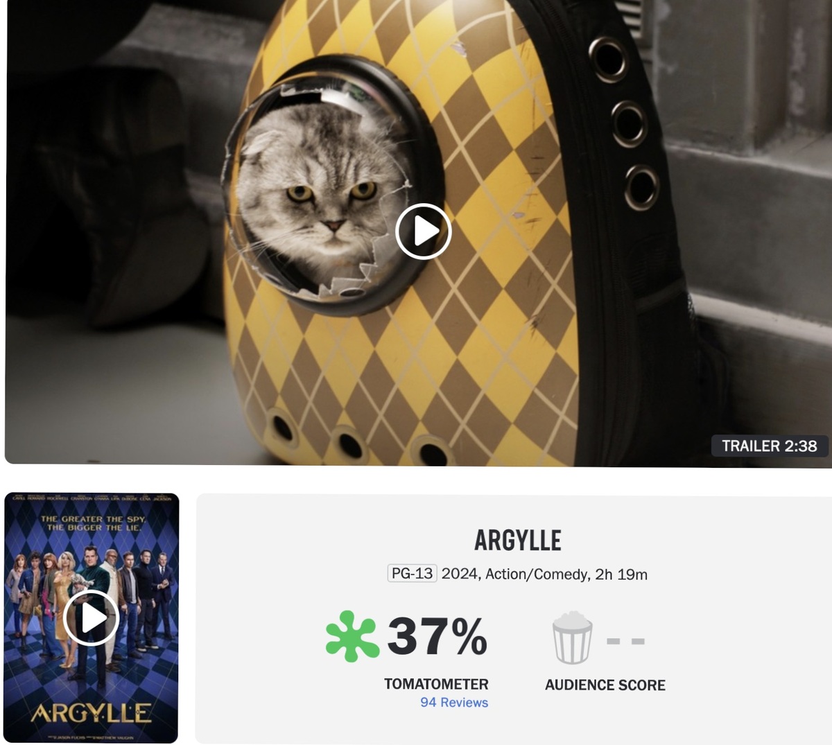 Критики разгромили боевик Мэттью Вона «Аргайл Супершпион» с Генри Кавиллом - фото 1