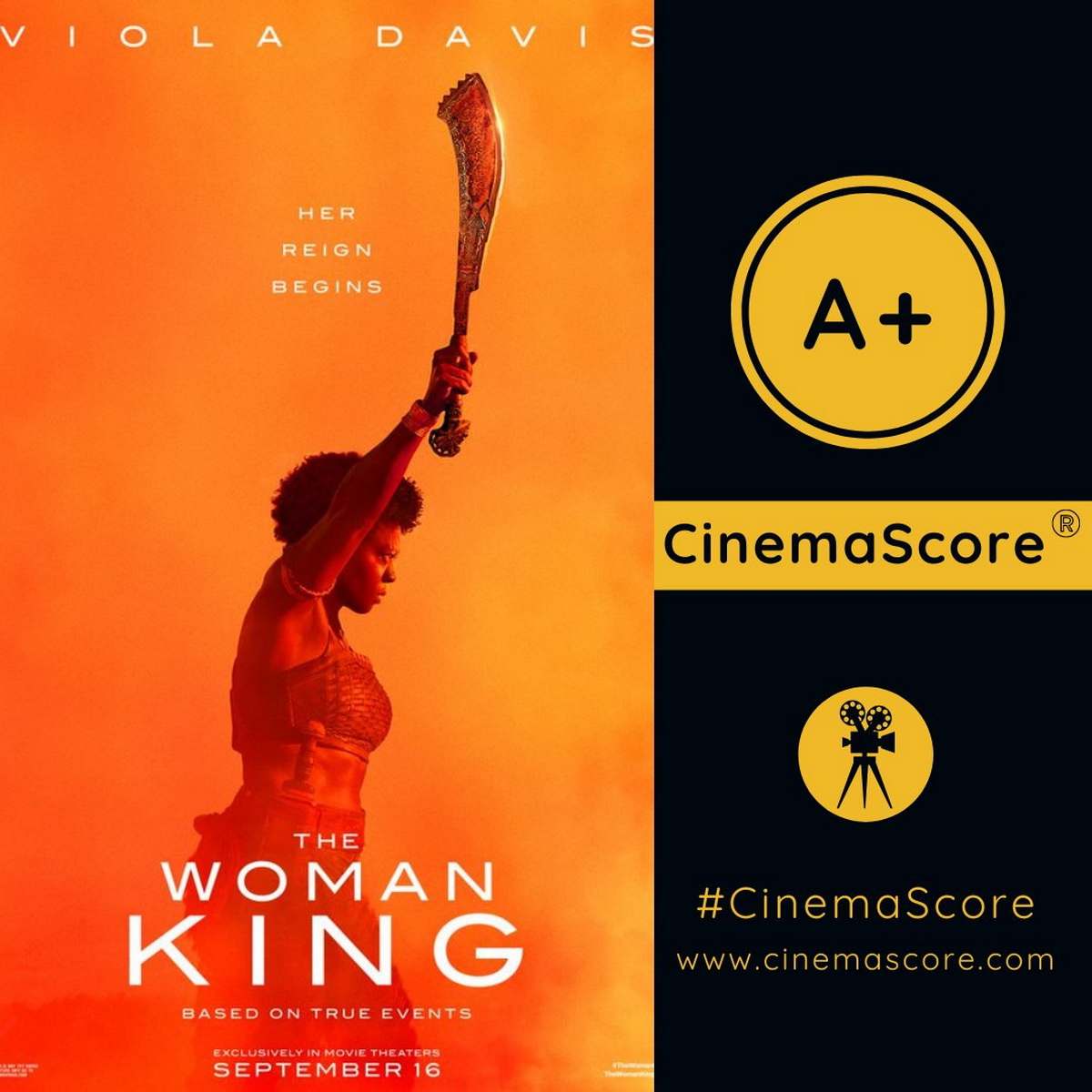 Фильм «Женщина-король» по рейтингу на CinemaScore поравнялся с «Топ Ган: Мэверик» - фото 1