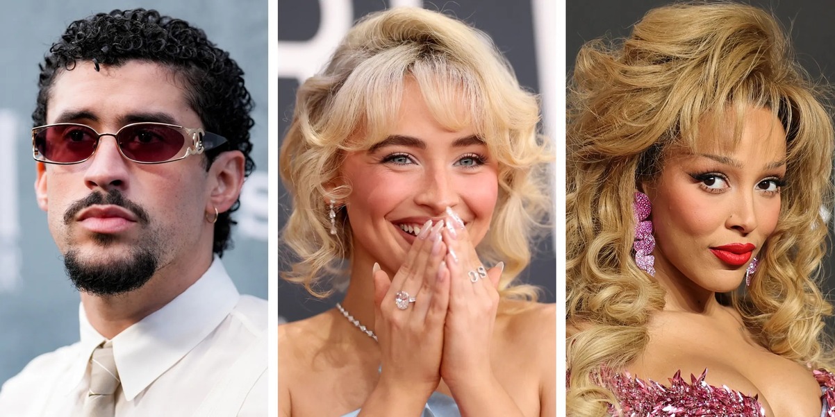 Bad Bunny, Sabrina Carpenter, Doja Cat. Фото: Pitchfork/Getty Images&