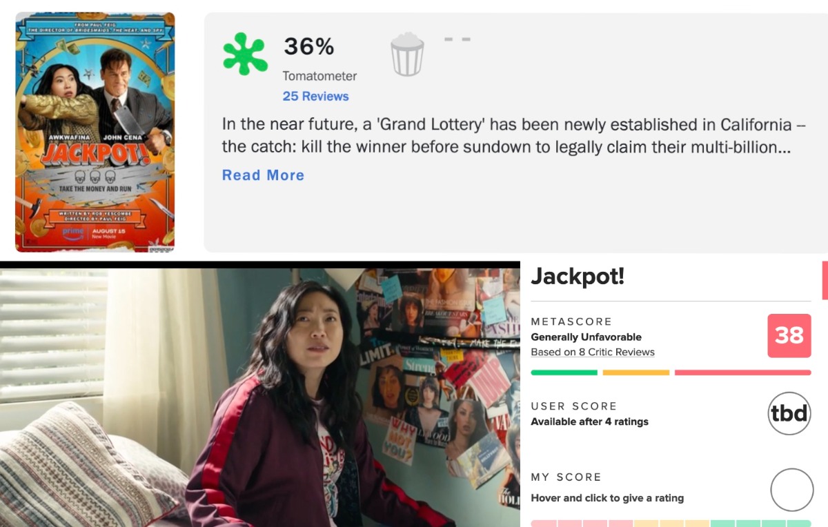 Критики разнесли новый боевик Prime Video «Джекпот» с Джоном Синой и Аквафиной - изображение 1 Критики разнесли новый боевик Prime Video «Джекпот» с Джоном Синой и Аквафиной - фото 1