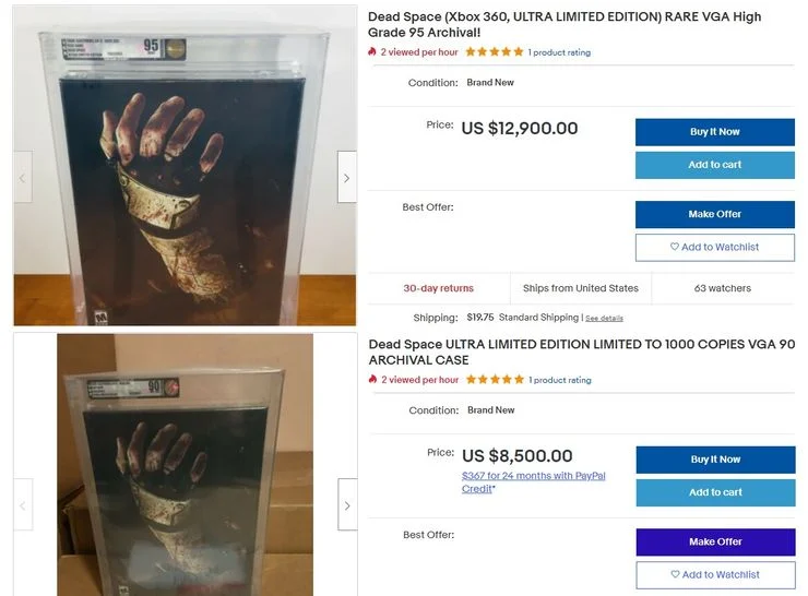 После анонса новой Dead Space цены на старые коллекционки взлетели до 940 тысяч рублей - фото 1
