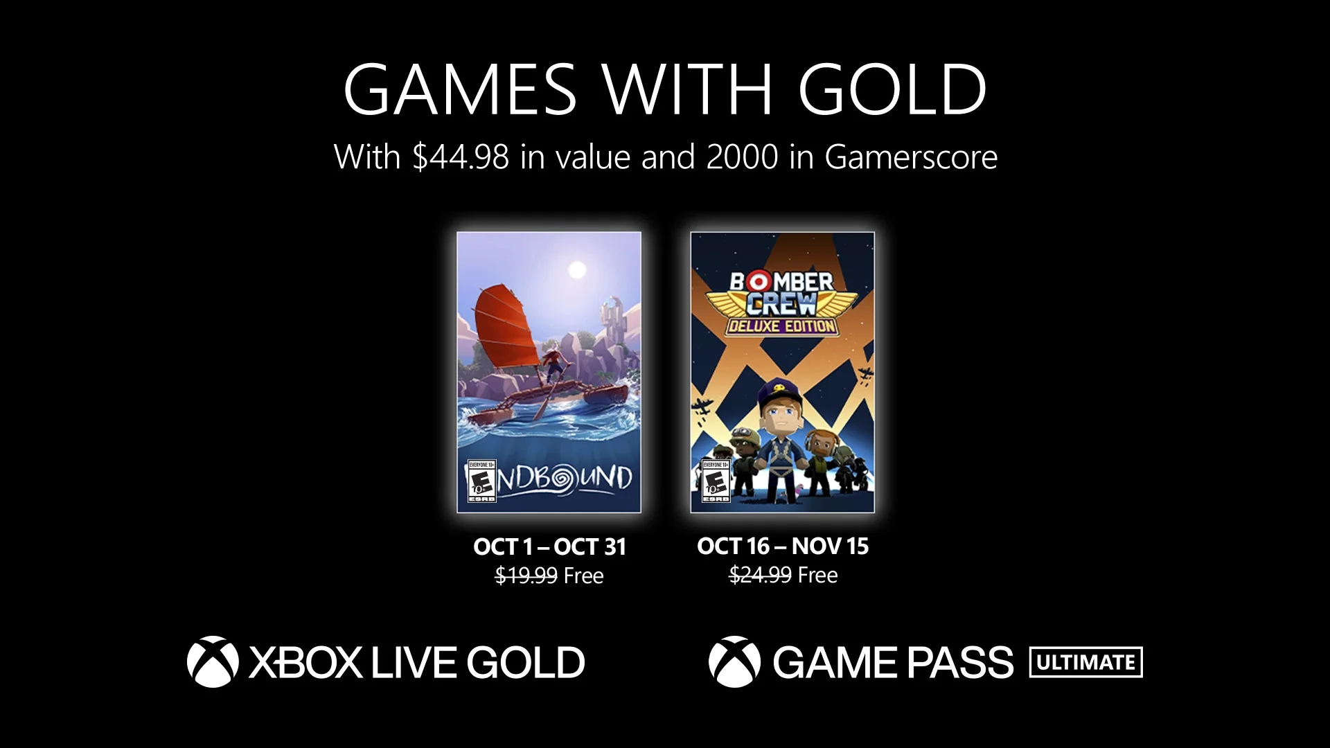 В октябре подписчики Xbox Live Gold бесплатно получат Windbound и Bomber Crew - фото 1