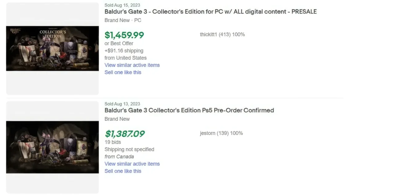 На eBay выставили коллекционки Baldurʼs Gate 3 от тысячи долларов - фото 1