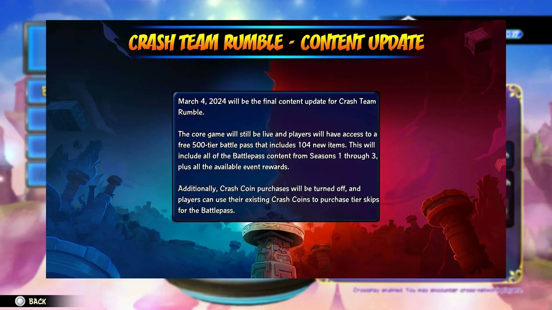Выпуск нового контента для Crash Team Rumble прекратится после 4 марта - фото 1