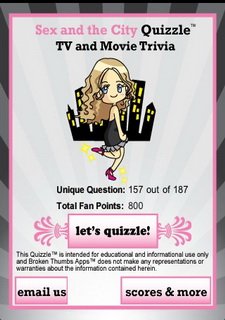 Sex and the City Quizzle