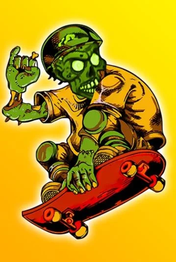 HD Zombie Skateboarder High School - Life On The Run Surviving The Fire