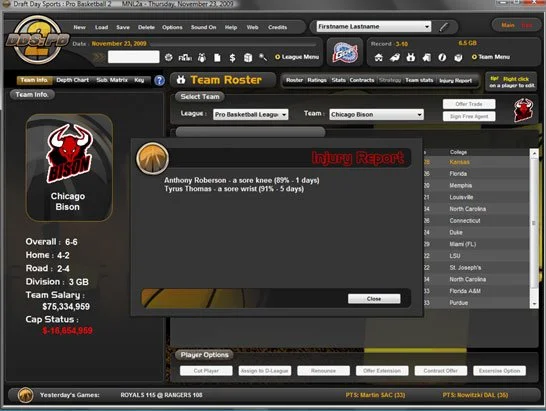 Draft Day Sports: Pro Basketball 2 - кадр 1