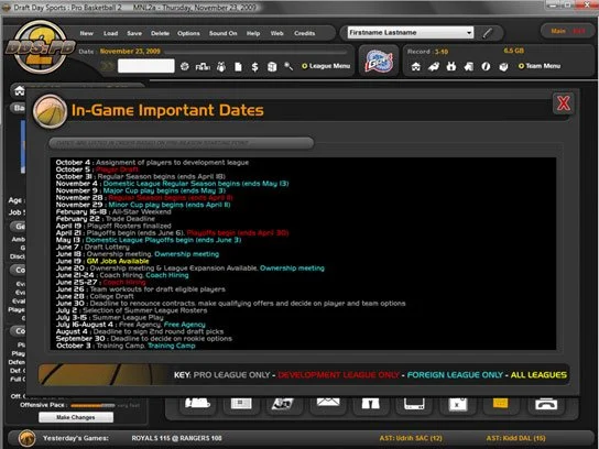Draft Day Sports: Pro Basketball 2 - кадр 4