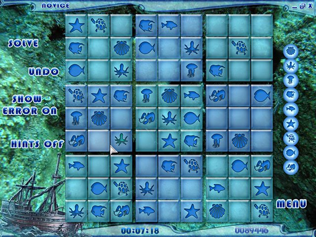 Blue Reef Sudoku — скриншот 2