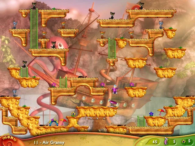 Игра кот и бабушка