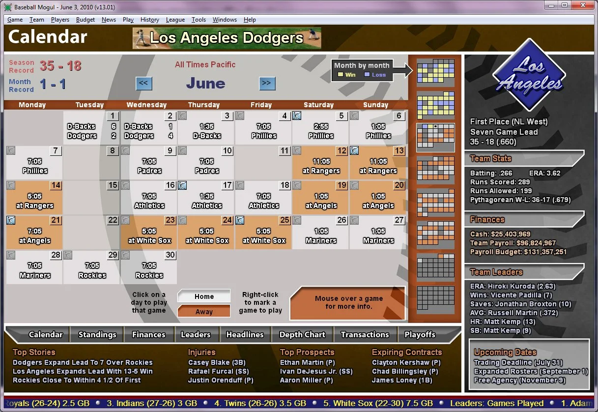 Baseball Mogul 2011 - кадр 3