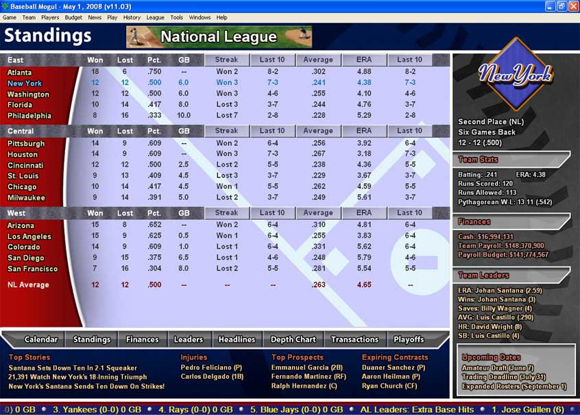 Baseball Mogul 2009 — скриншот 5