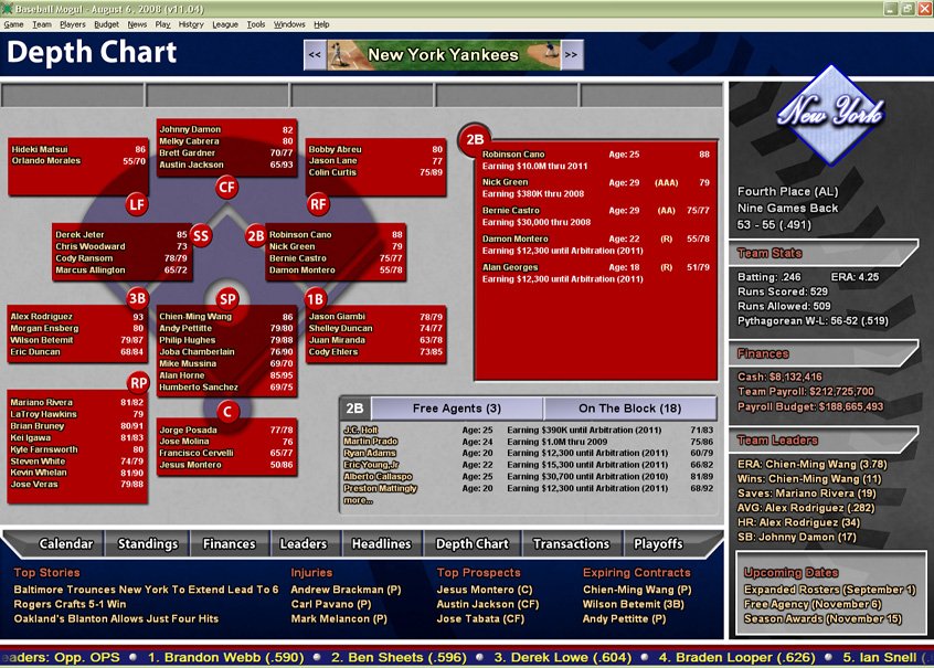 Baseball Mogul 2009 — скриншот 2