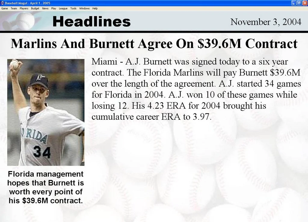 Baseball Mogul 2005 - кадр 2