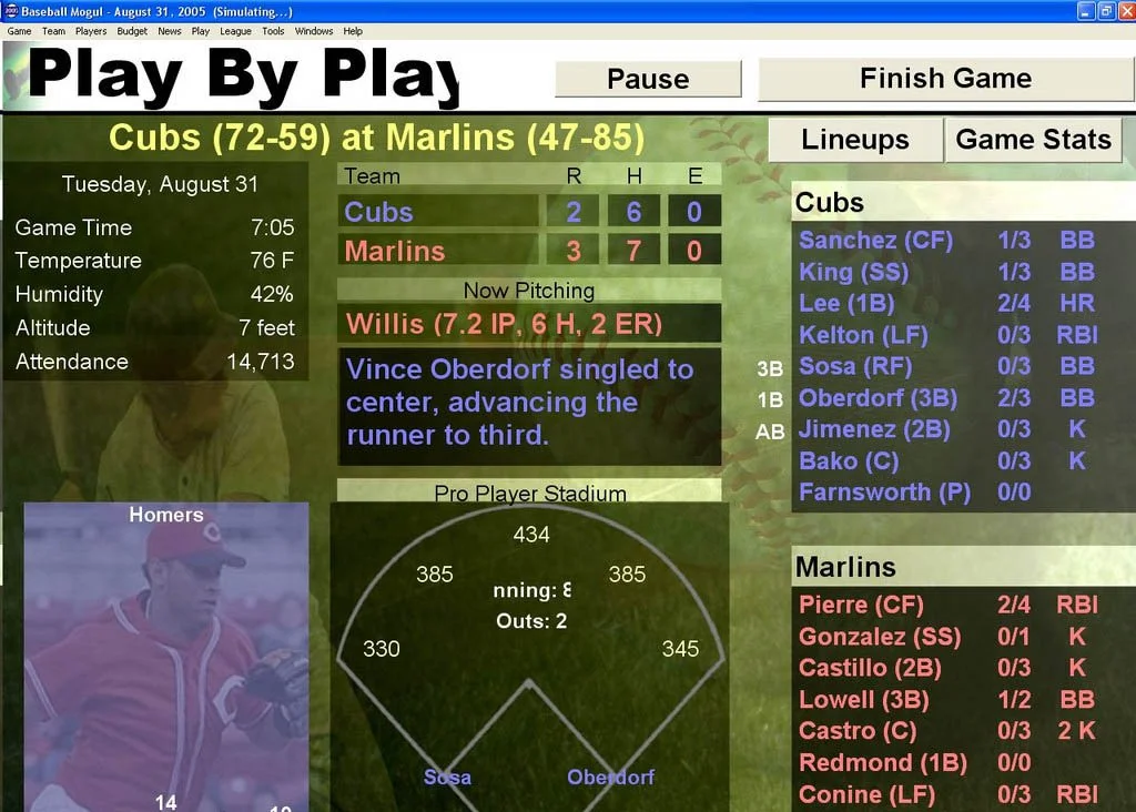 Baseball Mogul 2005 - кадр 5