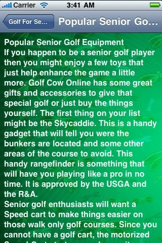 All About Golf For Seniors - кадр 2