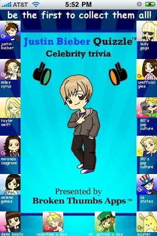 Justin Bieber Quizzle — скриншот 2