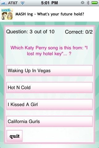 Katy Perry Quizzle — скриншот 3