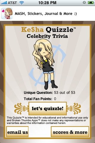 Ke$ha Quizzle — скриншот 1