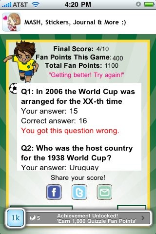 World Soccer Quizzle — скриншот 4