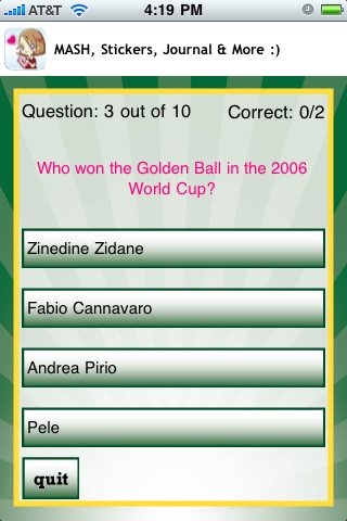 World Soccer Quizzle — скриншот 2