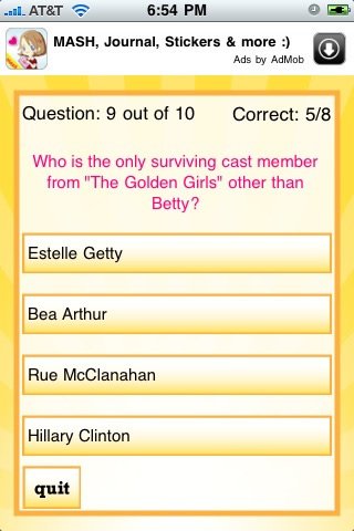 Betty White Quizzle — скриншот 3