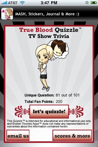 True Blood Quizzle — скриншот 1