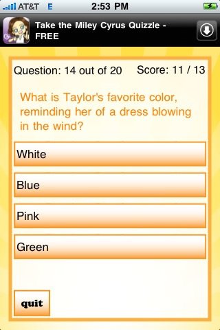Taylor Swift Quizzle — скриншот 2