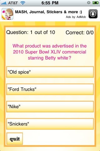 Betty White Quizzle — скриншот 1