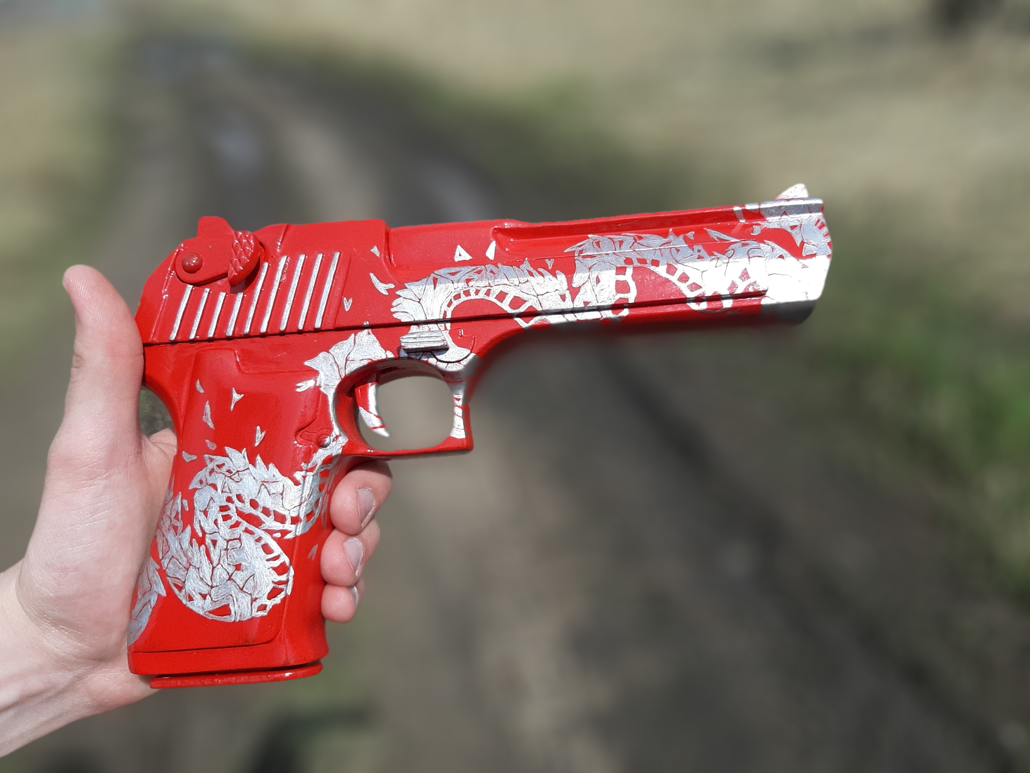 Своими руками - макет пистолета Desert Eagle Red dragon из игры Standoff 2. - Изображение 1
