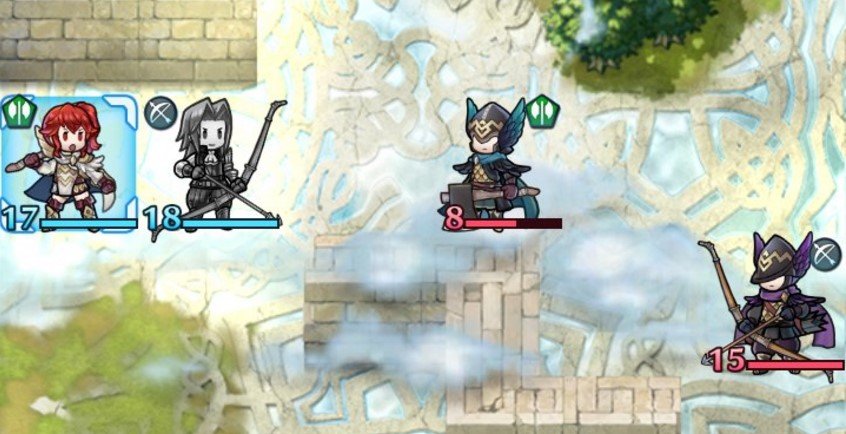 Так выглядят бойцы на карте в FE Heroes