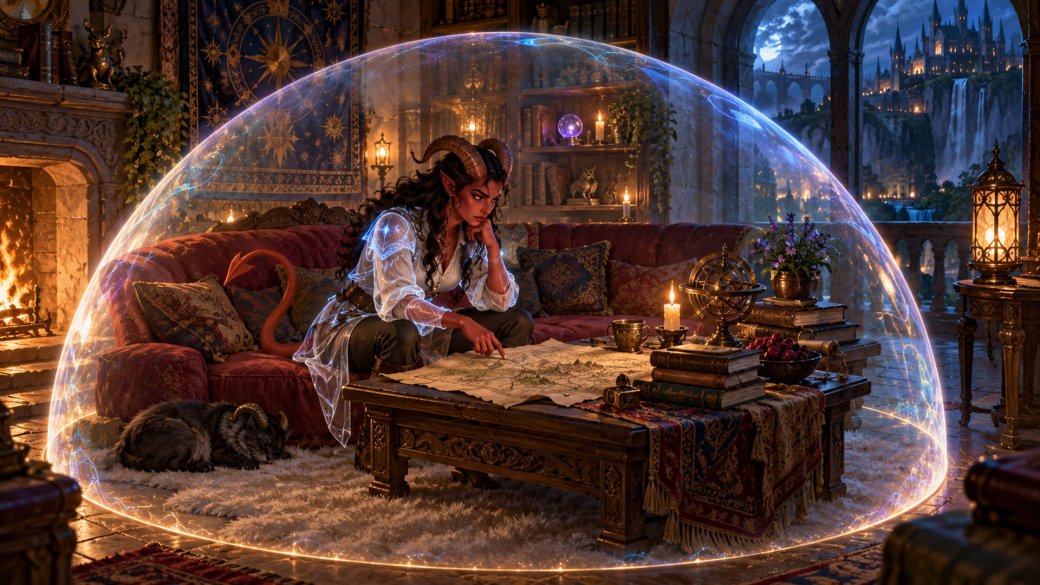 Тифлинг Песнь Клинка и заклинание «Леомундова хижина»
Источник: Канобу