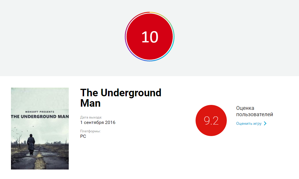 Рецензия на The Underground Man Ильи Мэддисона — фото 2