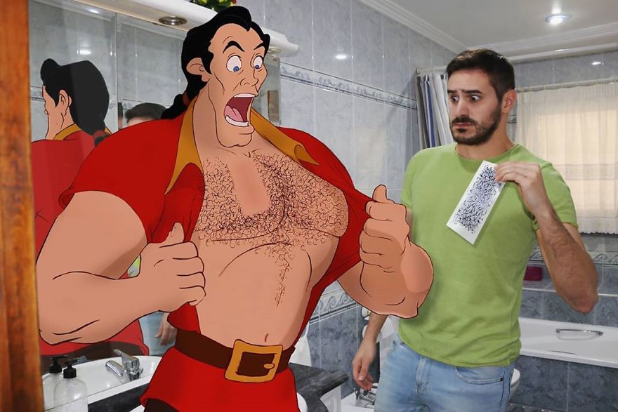 Находка: парень добавляет героев Disney на свои фото и создает новые сюжеты — изображение 4