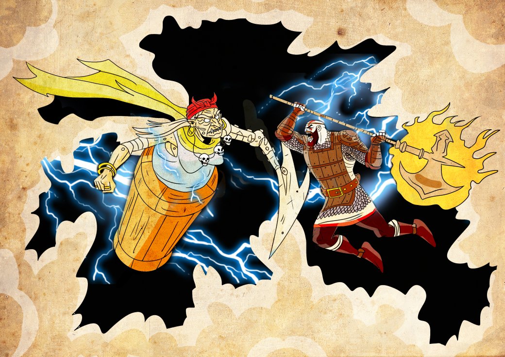 Галерея Кратос vs Баба-яга! Как бы выглядела God of War в славянской мифологии - 2 фото