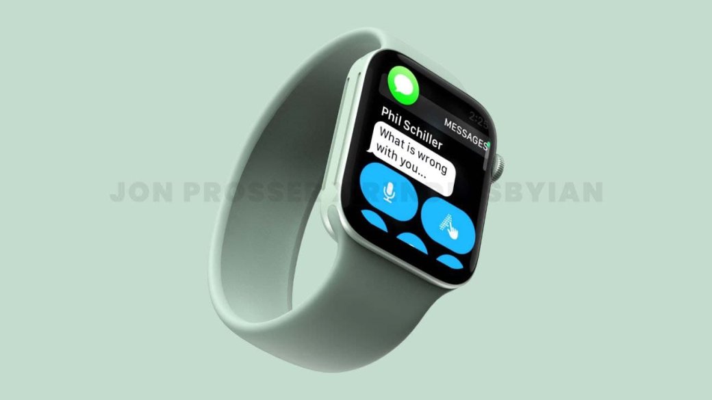 Галерея В сети появились качественные рендеры Apple Watch Series 7 - 7 фото