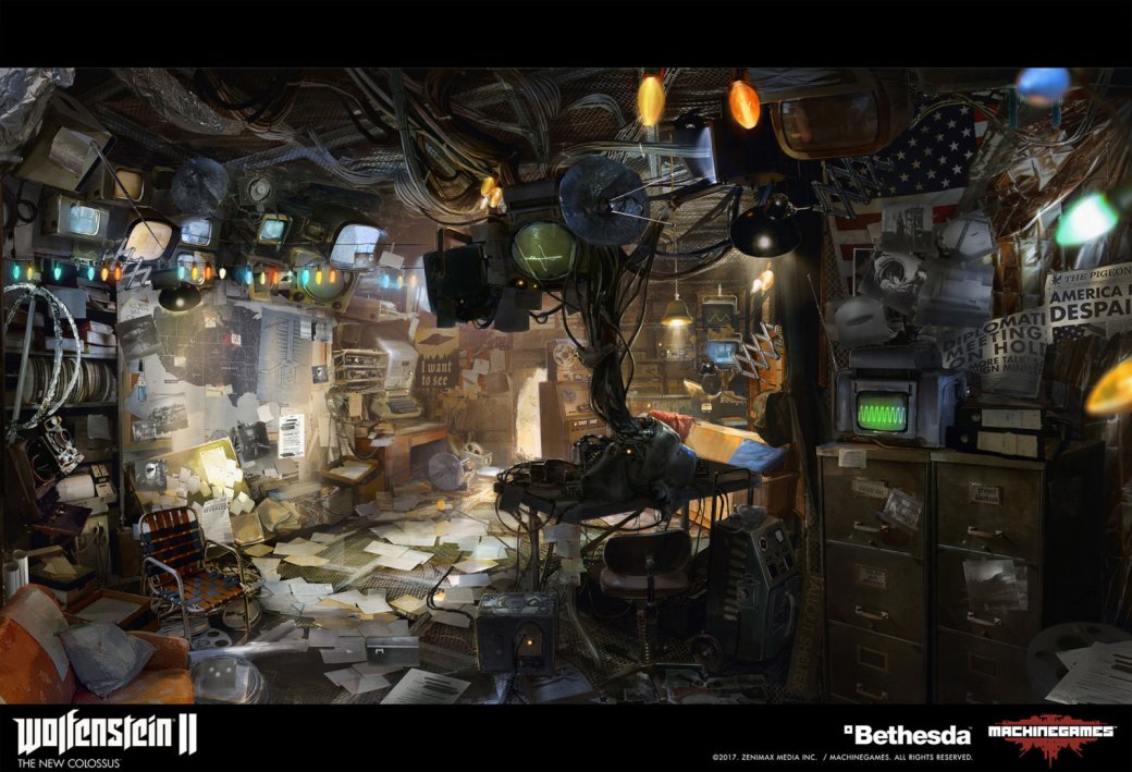 Взгляните на потрясающие концепт-арты ​Wolfenstein II: The New Colossus — фото 19